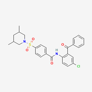 N-(2-benzoyl-4-chlorophenyl)-4-((3,5-dimethylpiperidin-1-yl)sulfonyl)benzamide
