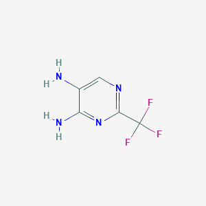 molecular formula C5H5F3N4 B2391630 2-(Trifluoromethyl)pyrimidine-4,5-diamine CAS No. 1023817-05-1