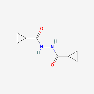 molecular formula C8H12N2O2 B2391649 N'-cyclopropanecarbonylcyclopropanecarbohydrazide CAS No. 23779-12-6