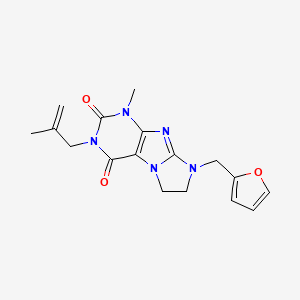 6-(Furan-2-ylmethyl)-4-methyl-2-(2-methylprop-2-enyl)-7,8-dihydropurino[7,8-a]imidazole-1,3-dione