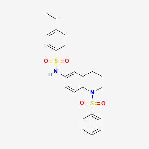 4-ethyl-N-(1-(phenylsulfonyl)-1,2,3,4-tetrahydroquinolin-6-yl)benzenesulfonamide