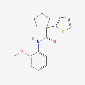 molecular formula C17H19NO2S B2391657 N-(2-methoxyphenyl)-1-(thiophen-2-yl)cyclopentanecarboxamide CAS No. 1049514-72-8