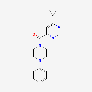 molecular formula C18H20N4O B2391659 (6-Cyclopropylpyrimidin-4-yl)-(4-phenylpiperazin-1-yl)methanone CAS No. 2415519-94-5