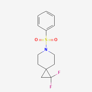 molecular formula C13H15F2NO2S B2391668 1,1-Difluoro-6-(phenylsulfonyl)-6-azaspiro[2.5]octane CAS No. 2320420-09-3