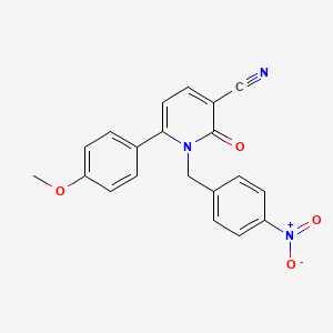 molecular formula C20H15N3O4 B2391673 6-(4-Methoxyphenyl)-1-(4-nitrobenzyl)-2-oxo-1,2-dihydro-3-pyridinecarbonitrile CAS No. 252060-08-5