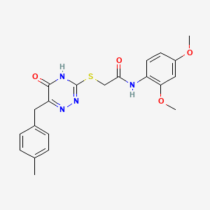 N-(2,4-dimethoxyphenyl)-2-((6-(4-methylbenzyl)-5-oxo-4,5-dihydro-1,2,4-triazin-3-yl)thio)acetamide