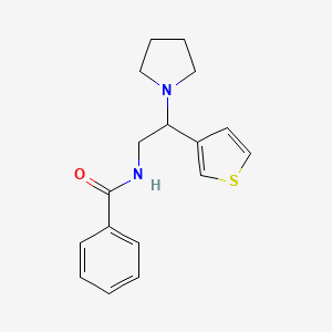 molecular formula C17H20N2OS B2391692 N-(2-(pyrrolidin-1-yl)-2-(thiophen-3-yl)ethyl)benzamide CAS No. 946327-66-8