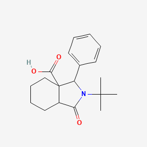 2-Tert-butyl-1-oxo-3-phenyl-3,4,5,6,7,7a-hexahydroisoindole-3a-carboxylic acid