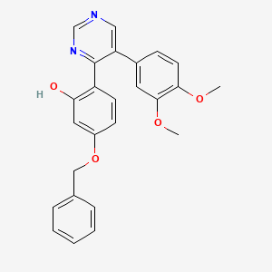 5-(Benzyloxy)-2-(5-(3,4-dimethoxyphenyl)pyrimidin-4-yl)phenol
