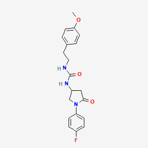 1-(1-(4-Fluorophenyl)-5-oxopyrrolidin-3-yl)-3-(4-methoxyphenethyl)urea