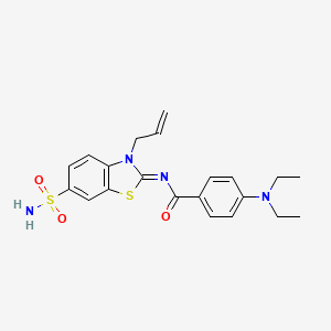 (Z)-N-(3-allyl-6-sulfamoylbenzo[d]thiazol-2(3H)-ylidene)-4-(diethylamino)benzamide