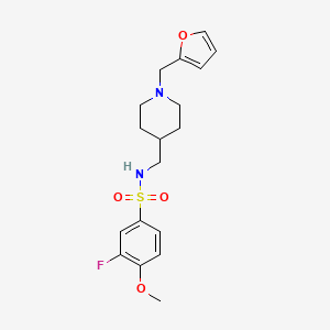 3-fluoro-N-((1-(furan-2-ylmethyl)piperidin-4-yl)methyl)-4-methoxybenzenesulfonamide