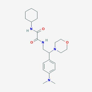 molecular formula C22H34N4O3 B2391723 N1-cyclohexyl-N2-(2-(4-(dimethylamino)phenyl)-2-morpholinoethyl)oxalamide CAS No. 941913-99-1