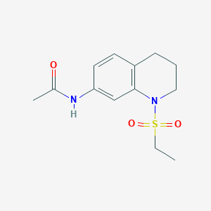 molecular formula C13H18N2O3S B2391733 N-(1-(ethylsulfonyl)-1,2,3,4-tetrahydroquinolin-7-yl)acetamide CAS No. 946300-29-4