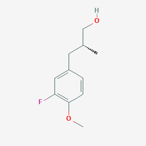 molecular formula C11H15FO2 B2391739 (2R)-3-(3-Fluoro-4-methoxyphenyl)-2-methylpropan-1-ol CAS No. 2248199-42-8