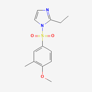 molecular formula C13H16N2O3S B2391740 2-ethyl-1-((4-methoxy-3-methylphenyl)sulfonyl)-1H-imidazole CAS No. 898645-06-2
