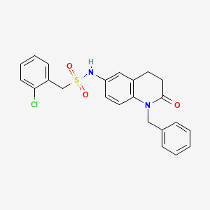 molecular formula C23H21ClN2O3S B2391742 N-(1-苄基-2-氧代-1,2,3,4-四氢喹啉-6-基)-1-(2-氯苯基)甲磺酰胺 CAS No. 946372-74-3