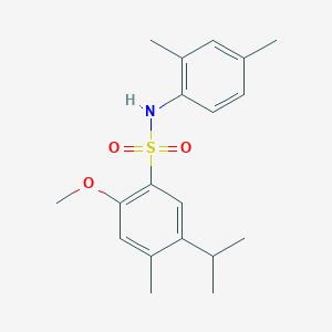 molecular formula C19H25NO3S B2391744 N-(2,4-Dimethylphenyl)-2-methoxy-4-methyl-5-propan-2-ylbenzenesulfonamide CAS No. 2361700-65-2