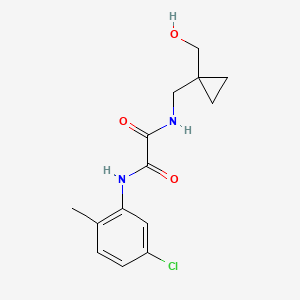 molecular formula C14H17ClN2O3 B2391748 N1-(5-chloro-2-methylphenyl)-N2-((1-(hydroxymethyl)cyclopropyl)methyl)oxalamide CAS No. 1251686-48-2