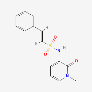 molecular formula C14H14N2O3S B2391749 (E)-N-(1-甲基-2-氧代吡啶-3-基)-2-苯乙烯磺酰胺 CAS No. 1390913-21-9