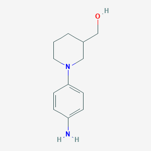 molecular formula C12H18N2O B2391754 3-Piperidinemethanol, 1-(4-aminophenyl)- CAS No. 211247-50-6