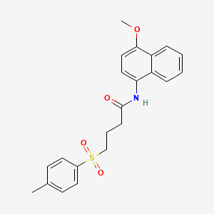 molecular formula C22H23NO4S B2391758 N-(4-methoxynaphthalen-1-yl)-4-tosylbutanamide CAS No. 941967-42-6