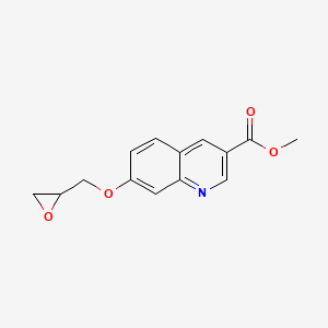 molecular formula C14H13NO4 B2391777 Methyl 7-(oxiran-2-ylmethoxy)quinoline-3-carboxylate CAS No. 2411237-85-7
