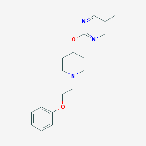 molecular formula C18H23N3O2 B2391790 5-Methyl-2-[1-(2-phenoxyethyl)piperidin-4-yl]oxypyrimidine CAS No. 2380077-59-6