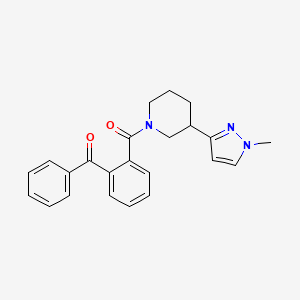 molecular formula C23H23N3O2 B2391804 (2-benzoylphenyl)(3-(1-methyl-1H-pyrazol-3-yl)piperidin-1-yl)methanone CAS No. 2034203-76-2