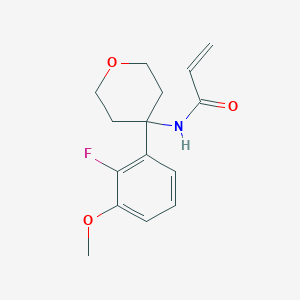 molecular formula C15H18FNO3 B2391822 N-[4-(2-Fluoro-3-methoxyphenyl)oxan-4-yl]prop-2-enamide CAS No. 2411242-01-6