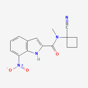 molecular formula C15H14N4O3 B2391829 N-(1-cyanocyclobutyl)-N-methyl-7-nitro-1H-indole-2-carboxamide CAS No. 1258687-87-4