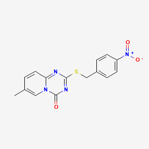 7-Methyl-2-[(4-nitrophenyl)methylsulfanyl]pyrido[1,2-a][1,3,5]triazin-4-one