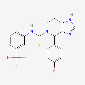 molecular formula C20H16F4N4S B2391856 4-(4-fluorophenyl)-N-(3-(trifluoromethyl)phenyl)-6,7-dihydro-3H-imidazo[4,5-c]pyridine-5(4H)-carbothioamide CAS No. 847407-21-0