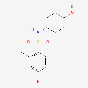 4-fluoro-N-(4-hydroxycyclohexyl)-2-methylbenzenesulfonamide
