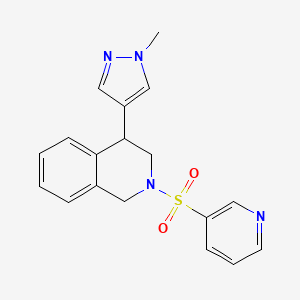 4-(1-methyl-1H-pyrazol-4-yl)-2-(pyridin-3-ylsulfonyl)-1,2,3,4-tetrahydroisoquinoline