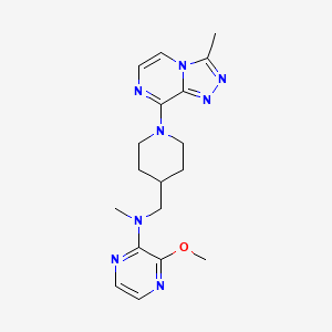 3-Methoxy-N-methyl-N-[[1-(3-methyl-[1,2,4]triazolo[4,3-a]pyrazin-8-yl)piperidin-4-yl]methyl]pyrazin-2-amine