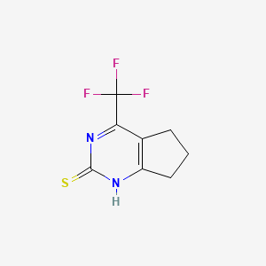 molecular formula C8H7F3N2S B2391876 4-(Trifluoromethyl)-6,7-dihydro-5H-cyclopenta[d]pyrimidine-2-thiol CAS No. 318258-17-2