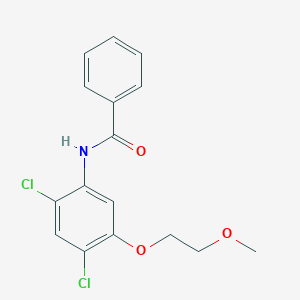 molecular formula C16H15Cl2NO3 B2391879 N-[2,4-dichloro-5-(2-methoxyethoxy)phenyl]benzamide CAS No. 338961-29-8