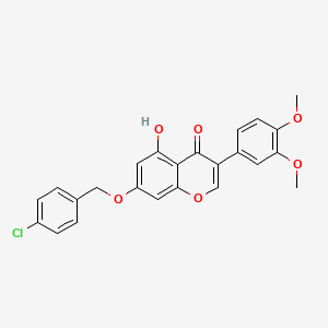 molecular formula C24H19ClO6 B2391894 7-[(4-chlorophenyl)methoxy]-3-(3,4-dimethoxyphenyl)-5-hydroxy-4H-chromen-4-one CAS No. 671769-62-3
