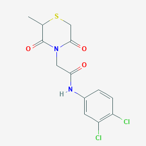 molecular formula C13H12Cl2N2O3S B2391951 N-(3,4-dichlorophenyl)-2-(2-methyl-3,5-dioxothiomorpholin-4-yl)acetamide CAS No. 868215-99-0