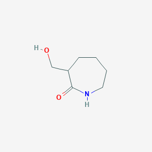molecular formula C7H13NO2 B2391978 3-(Hydroxymethyl)azepan-2-one CAS No. 1781900-59-1
