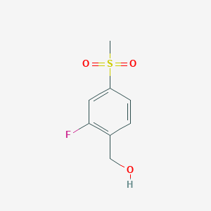 molecular formula C8H9FO3S B2391990 2-Fluoro-4-(methylsulphonyl)benzyl alcohol CAS No. 1461702-87-3