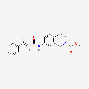 molecular formula C20H20N2O3 B2391999 methyl 7-cinnamamido-3,4-dihydroisoquinoline-2(1H)-carboxylate CAS No. 1448140-87-1