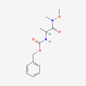 molecular formula C13H18N2O4 B2392009 Benzyl (1-(methoxy(methyl)amino)-1-oxopropan-2-yl)carbamate CAS No. 688763-83-9