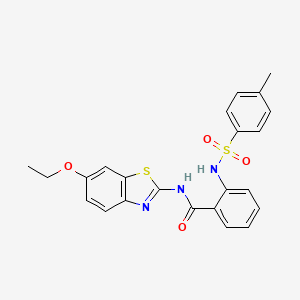 molecular formula C23H21N3O4S2 B2392025 N-(6-ethoxy-1,3-benzothiazol-2-yl)-2-(4-methylbenzenesulfonamido)benzamide CAS No. 361469-40-1