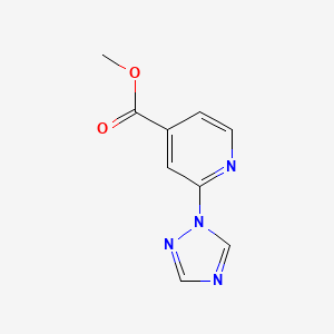 molecular formula C9H8N4O2 B2392072 Methyl 2-(1H-1,2,4-triazol-1-yl)isonicotinate CAS No. 1697344-99-2