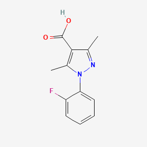 molecular formula C12H11FN2O2 B2392081 1-(2-fluorophenyl)-3,5-dimethyl-1H-pyrazole-4-carboxylic acid CAS No. 956930-31-7