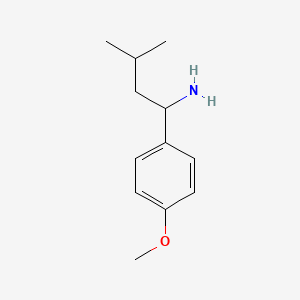 molecular formula C12H19NO B2392099 1-(4-Methoxyphenyl)-3-methylbutan-1-amine CAS No. 645391-82-8
