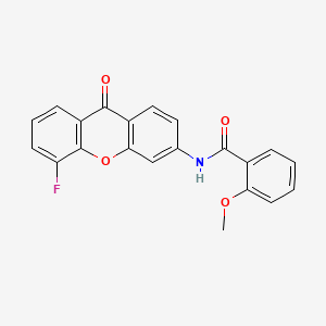 molecular formula C21H14FNO4 B2392130 N-(5-fluoro-9-oxo-9H-xanthen-3-yl)-2-methoxybenzamide CAS No. 886169-76-2