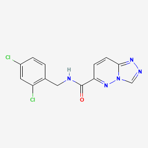 molecular formula C13H9Cl2N5O B2392135 N-[(2,4-dichlorophenyl)methyl]-[1,2,4]triazolo[4,3-b]pyridazine-6-carboxamide CAS No. 2415453-00-6